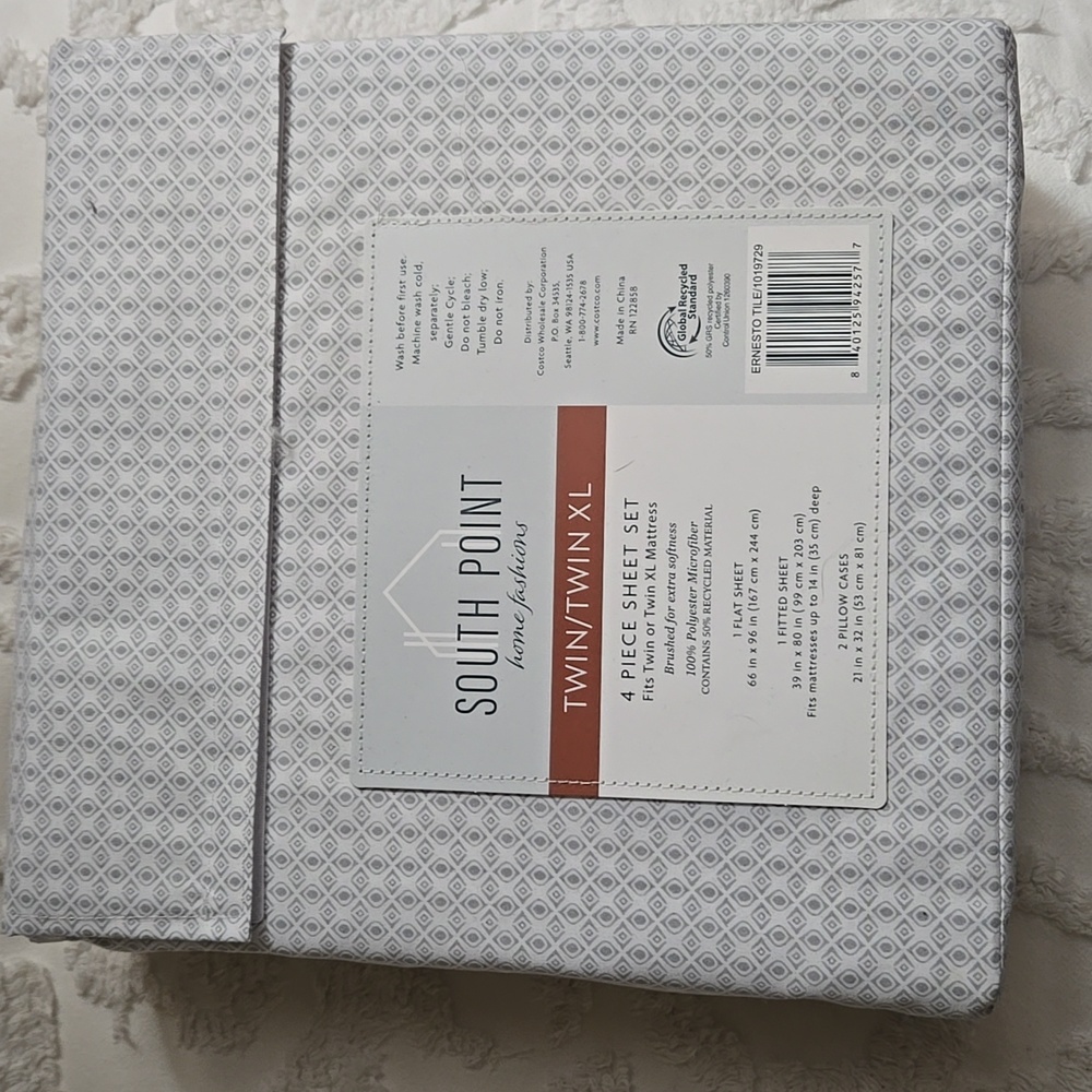 South Point Home Fashions Twin/Twin XL Sheet Set - Gray